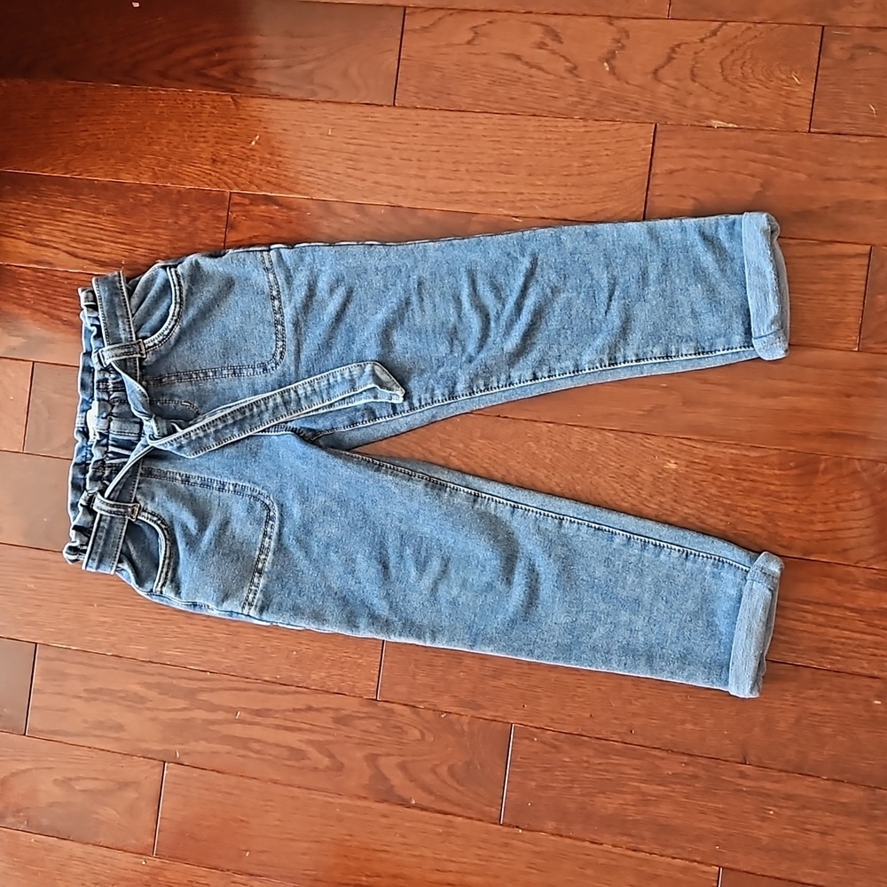 Epic Threads Little Girls Belted Jeans With Cuffed Bottoms. Sz 5